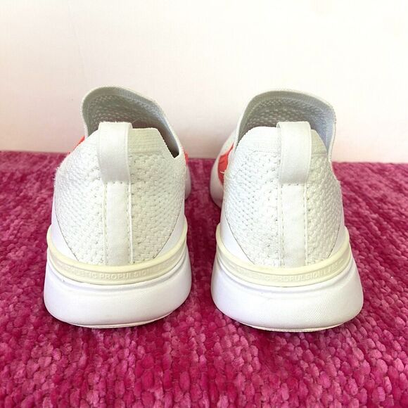 APL Techloom Bliss Running Athletic Shoes White/Cream/Neon Coral Orange 6.5 - Picture 5 of 11